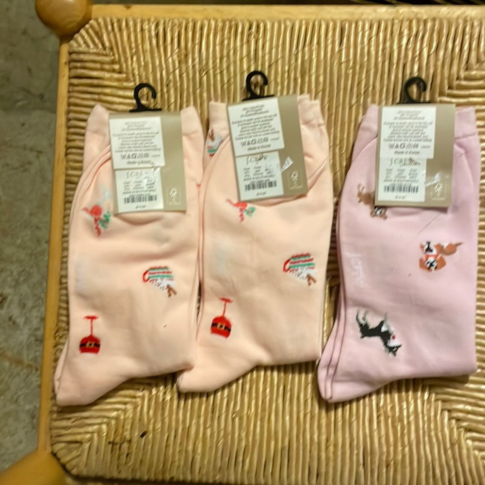 3 pairs j.crew women’s socks one size new!